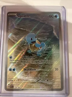 Squirtle 170/165 SV: Scarlet & Violet 151 Illustration Rare Pokemon TCG Holo - Image 1