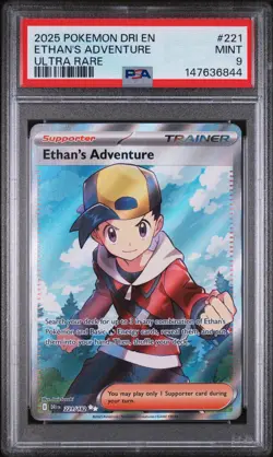 2025 Pokemon Dri En-Destined Rivals #221 Ethan'S Adventure Ultra Rare PSA 9 - Image 1