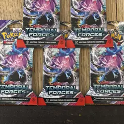 5x Pokemon Scarlet & Violet Temporal Forces Sleeved Booster Packs - Image 3