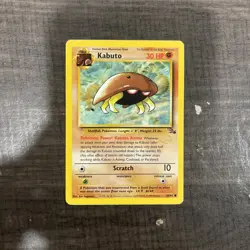 Kabuto 50/62 W Gold Stamp Wizards Promo Fossil WOTC Pokemon Card NM - Image 1