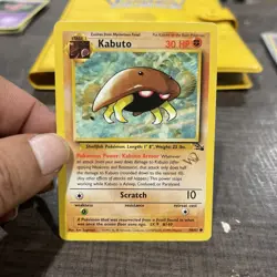 Kabuto 50/62 W Gold Stamp Wizards Promo Fossil WOTC Pokemon Card NM - Image 3