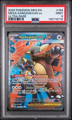 2025 Pokemon Meg En-Mega Evolution #164 Mega Kangaskhan Ex Ultra Rare PSA 9 - Image 1