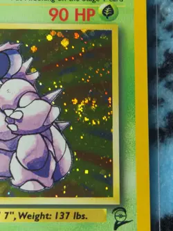 Pokemon Nidoking Base Set 2 Holo Rare 11/130 90HP 2000 Wizards of the Coast - Image 2