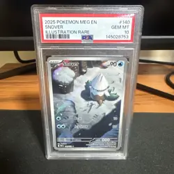 2025 POKEMON MEG EN-MEGA EVOLUTION ILLUSTRATION RARE #140 SNOVER PSA 10 - Image 1