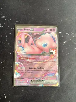Pokemon Mew ex play stamp 151/165 Scarlet & Violet 151 Full Art Ultra Rare Holo - Image 1