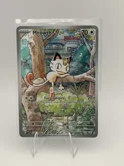 Pokemon TCG Meowth 106/094 Illustration Rare Holo Basic 70 HP - Image 1
