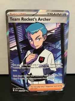 Team Rocket's Archer 223/182 Full Art Ultra Rare Pokemon Destined Rivals - Image 1