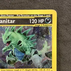 Pokemon EXPEDITION - #29/165 Tyranitar - Holo - ENG - Heavily Played/Damaged - Image 3