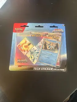 Pokemon TCG Scarlet Violet Prismatic Evolutions Tech Sticker Collection Glaceon - Image 1