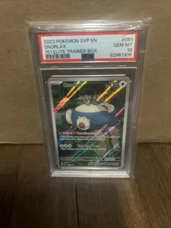 Pokemon Snorlax 151 ETB Illustration Rare Promo SVP en 051 PSA 10 Gem Mint - Image 2