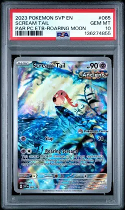 2023 POKEMON PARADOX RIFT POKEMON CENTER ETB PROMO SVP #065 SCREAM TAIL PSA 10 - Image 1