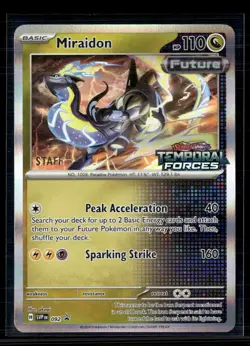 Pokemon 2024 Temporal Forces Miraidon #SVP EN 092 Staff Stamp - Image 1