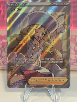 2021 POKEMON SWORD & SHIELD CHILLING REIGN CAITLIN 189/198 FULL ART TRAINER - Image 1