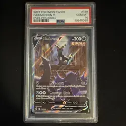 Pokemon Umbreon V 189/203 Ultra Rare Full Art Evolving Skies Holo PSA 10 - Image 1