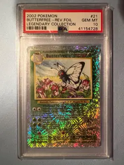 PSA 10 Butterfree Reverse Holo 21/110 Legendary Collection Pokemon 2002 - Image 1