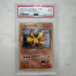 Pokemon Rockets Moltres Card No.146 Japanese Gym 2 Challenge Holo Rare PSA 9 - Image 1