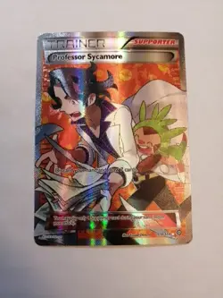 Professor Sycamore Full Art 114/114 XY Steam Siege Holo Pokemon TCG - Image 1