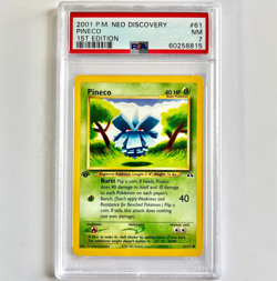 PSA 7 Pineco Near Mint 61/75 Neo Discovery 1st Edition 2001 Pokemon 60258815 - Image 1