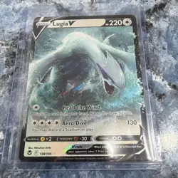 Pokemon Lugia V Silver Tempest Ultra Rare Full Art 138/195 Holo Card - Image 3
