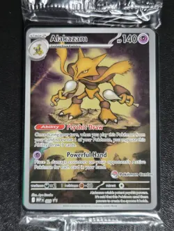 Alakazam 009 Pokemon Center Stamped Mega Evolution ETB Promo TCG Card Sealed - Image 1