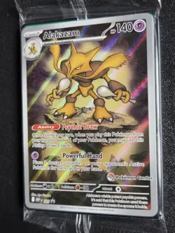 Alakazam 009 Pokemon Center Stamped Mega Evolution ETB Promo TCG Card Sealed - Image 2