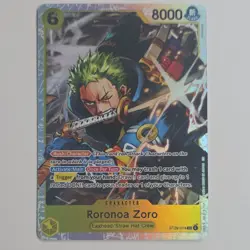 Bandai One Piece Card Game Roronoa Zoro Rush Character Holo 8000 Power - Image 1
