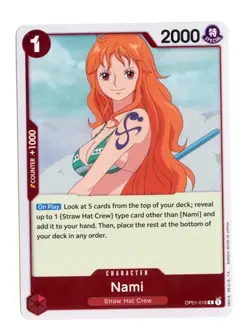 Nami OP01-016 R Foil One Piece Romance Dawn English NM - Image 1