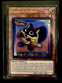 Cooky☆Yummy Ultra Rare 1st Edition Mint Yu-Gi-Oh! Card [JUSH-EN017] - Image 1