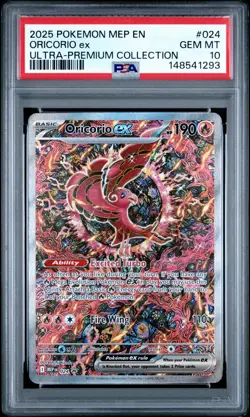 2025 Pokemon Mega Evolutions Oricorio Ex Ultra Premium Collection PSA Gem 10 - Image 1