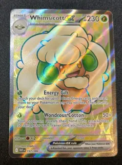 Pokemon TCG Holofoil Ultra Rare Whimsicott Ex 157/86 Near Mint English Wht Flr - Image 1