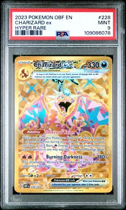 Charizard EX 228/197 Hyper Rare Obf En-obsidian Flames Pokemon PSA 9 - Image 1
