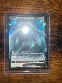 Lugia V 138/195 Ultra Rare Holo Silver Tempest English Pokemon 138/195 NM - Image 1