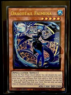 Dracotail Faimena Ultra Rare 1st Edition Mint Yu-Gi-Oh! Card [JUSH-EN002] - Image 1