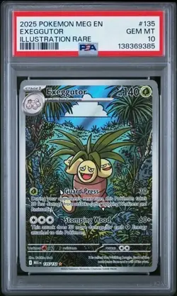EXEGGUTOR #135 PSA 10 2025 POKEMON MEG EN-MEGA EVOLUTION ILLUSTRATION RARE - Image 1