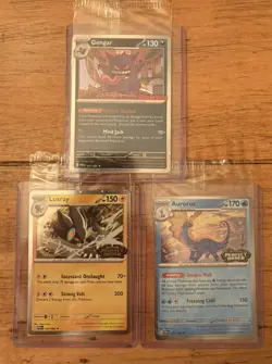 Pokemon Perfect Order Release Promo Set Luxray, Gengar, & Aurorus GameStop NM - Image 1