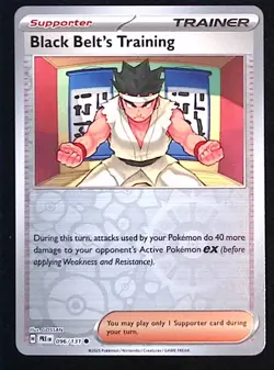 Black Belt's Training Reverse Holo 96/131 - Pokemon Prismatic Evolutions - NM - Image 1