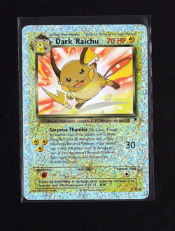 2002 POKEMON LEGENDARY COLLECTION #7 DARK RAICHU-REVERSE HOLO FOIL RARE - Image 1