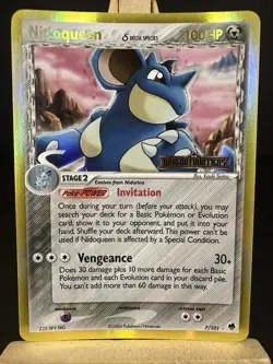 Pokemon Nidoqueen Delta Species 7/101 Dragon Frontiers ReverseHolo Stamped LP-NM - Image 1
