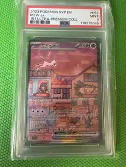 2023 POKEMON SVP PROMO 151 ULTRA-PREMIUM COLLECTION #053 MEW EX PSA 9 MINT - Image 1