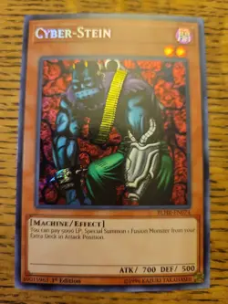 Cyber Stein 1st Edition Yugioh Card - Holographic Secret Rare NM/M Konami - Image 1