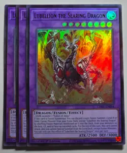 Yugioh x3 Lubellion the Searing Dragon CH01-EN044 Ultra Rare 1st Edition - Image 1
