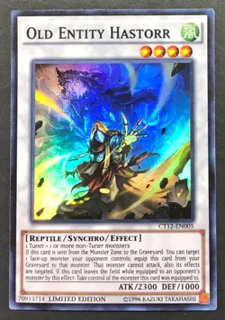 YUGIOH Old Entity Hastorr 2015 Mega-Tin CT12-EN005 Super Rare Limited LP - Image 1