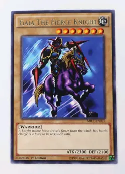Gaia The Fierce Knight MIL1-EN025 Rare Millennium Pack 1st Ed NM YuGiOh! Alt Art - Image 1