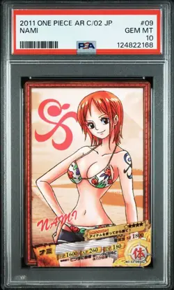 PSA 10 Nami No.02-09 Cardass One Piece CCG Bandai Card Japanese Vintage - Image 1