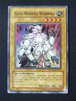 Gene-Warped Warwolf STON Super Rare - Yugioh Card #1T4 - Image 1