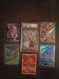 Pokemon Card Lot PSA, Ir, Full Art, And Vintage - Image 1