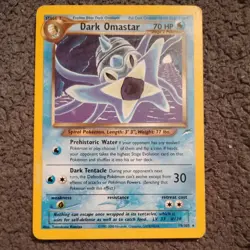 Pokemon Dark Omastar 70 HP Stage 2 Neo Destiny 19/105 Rare Regular English Card - Image 1