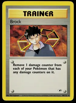Pokemon Card - Brock Gym Heroes 98/132 Rare - Image 1