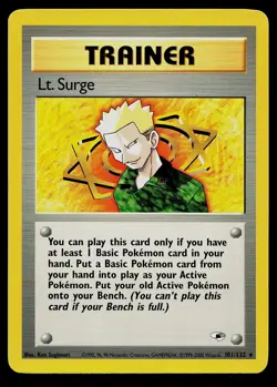 Pokemon Card - Lt. Surge Gym Heroes 101/132 Rare - Image 1