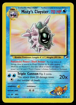 Pokemon Card - Misty's Cloyster Gym Heroes 29/132 Rare - Image 1